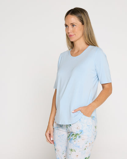 Belinda Modal Tee - Sky Blue