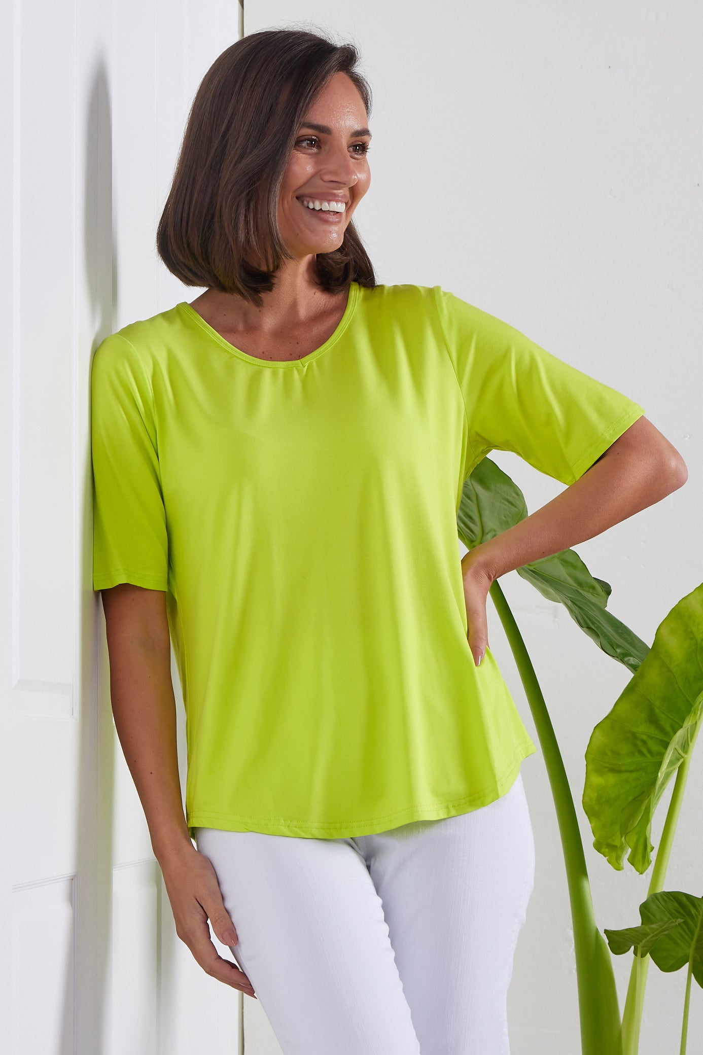 Belinda Modal Tee - Neon Citrus