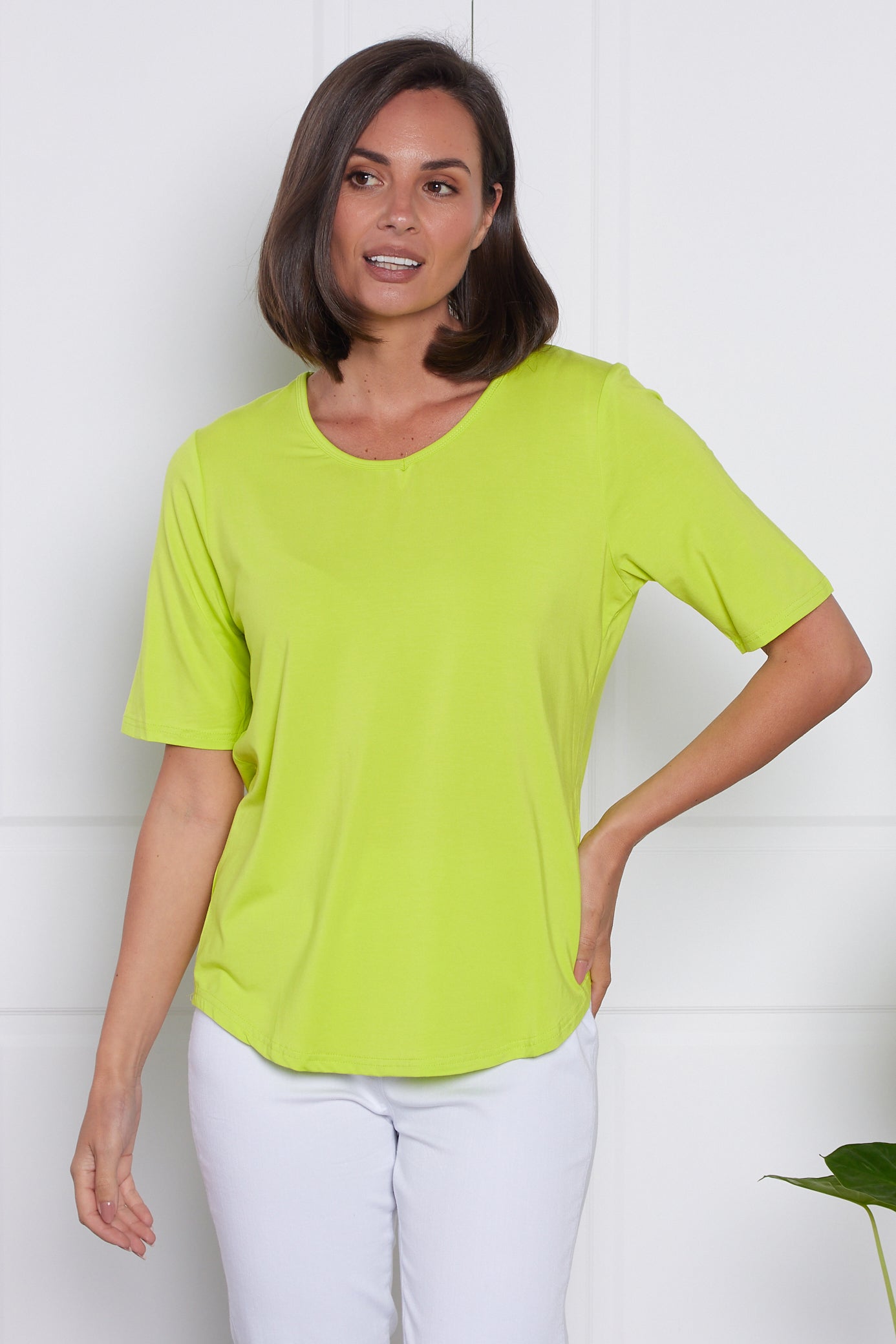 Belinda Modal Tee - Neon Citrus