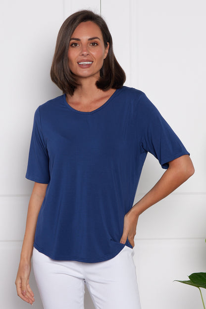 Belinda Modal Tee - Navy