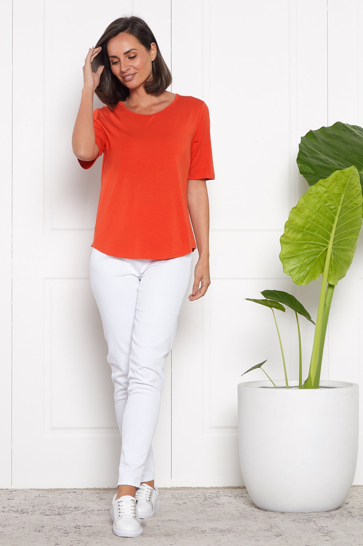 Belinda Modal Tee - Orange