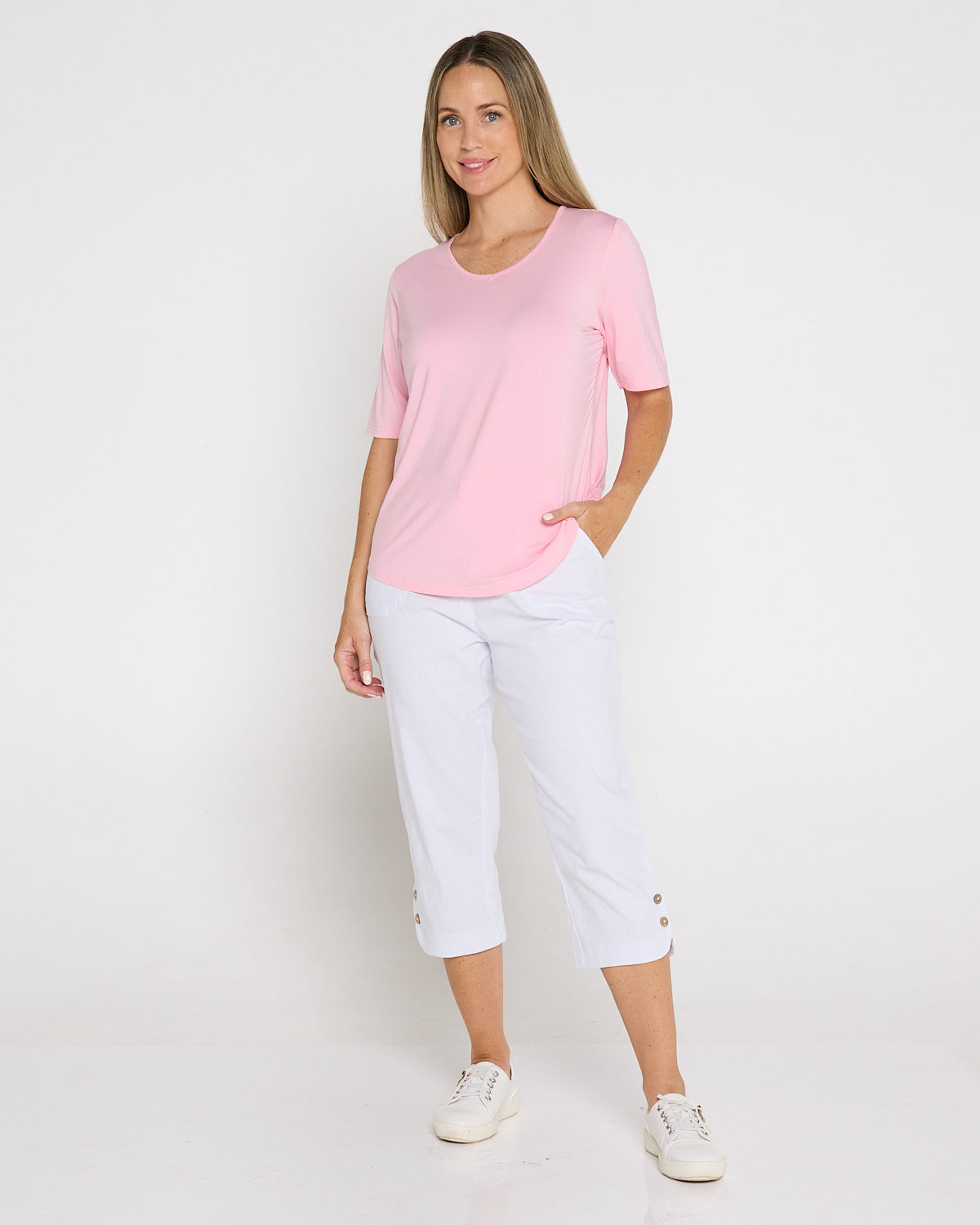 Belinda Modal Tee - Light Pink