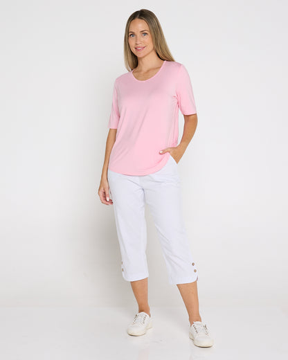 Belinda Modal Tee - Light Pink