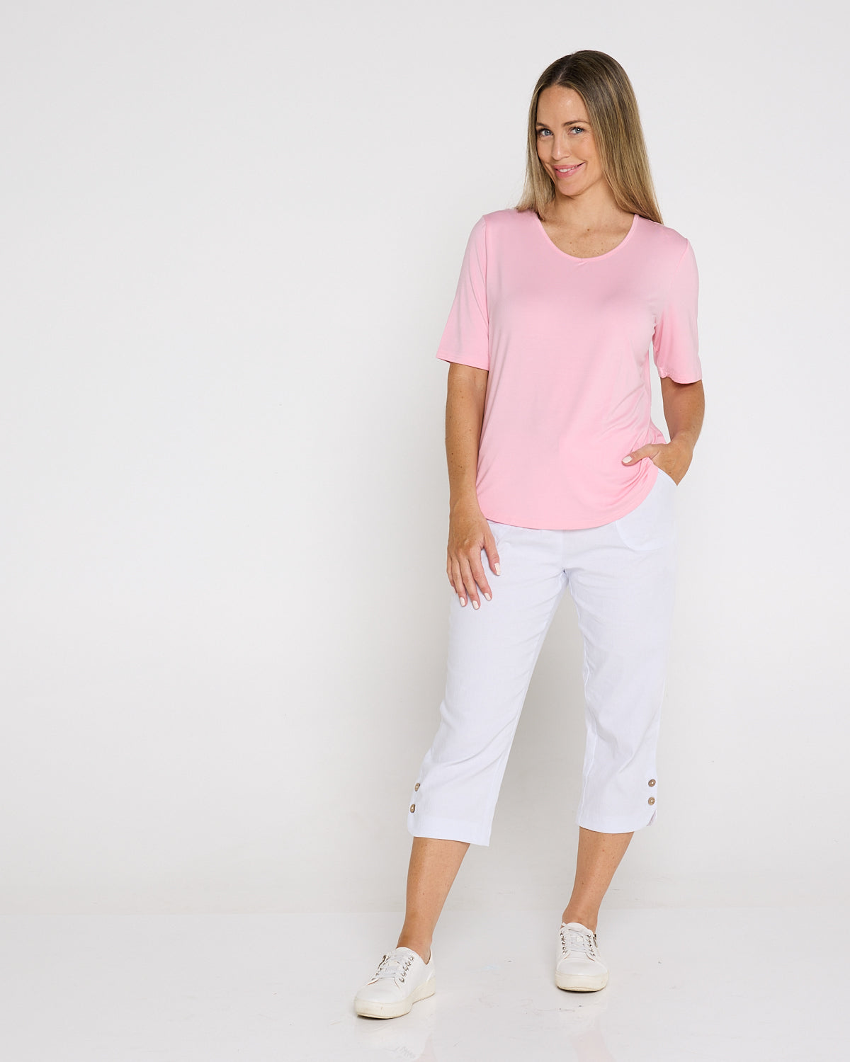 Belinda Modal Tee - Light Pink