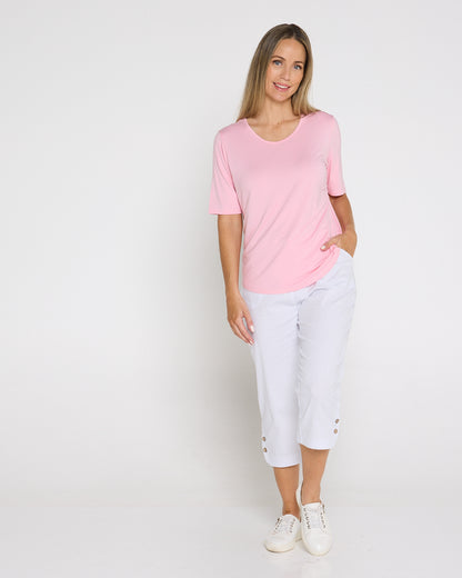 Belinda Modal Tee - Light Pink