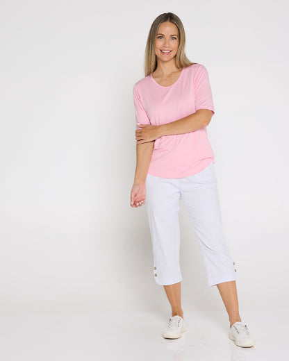 Belinda Modal Tee - Light Pink
