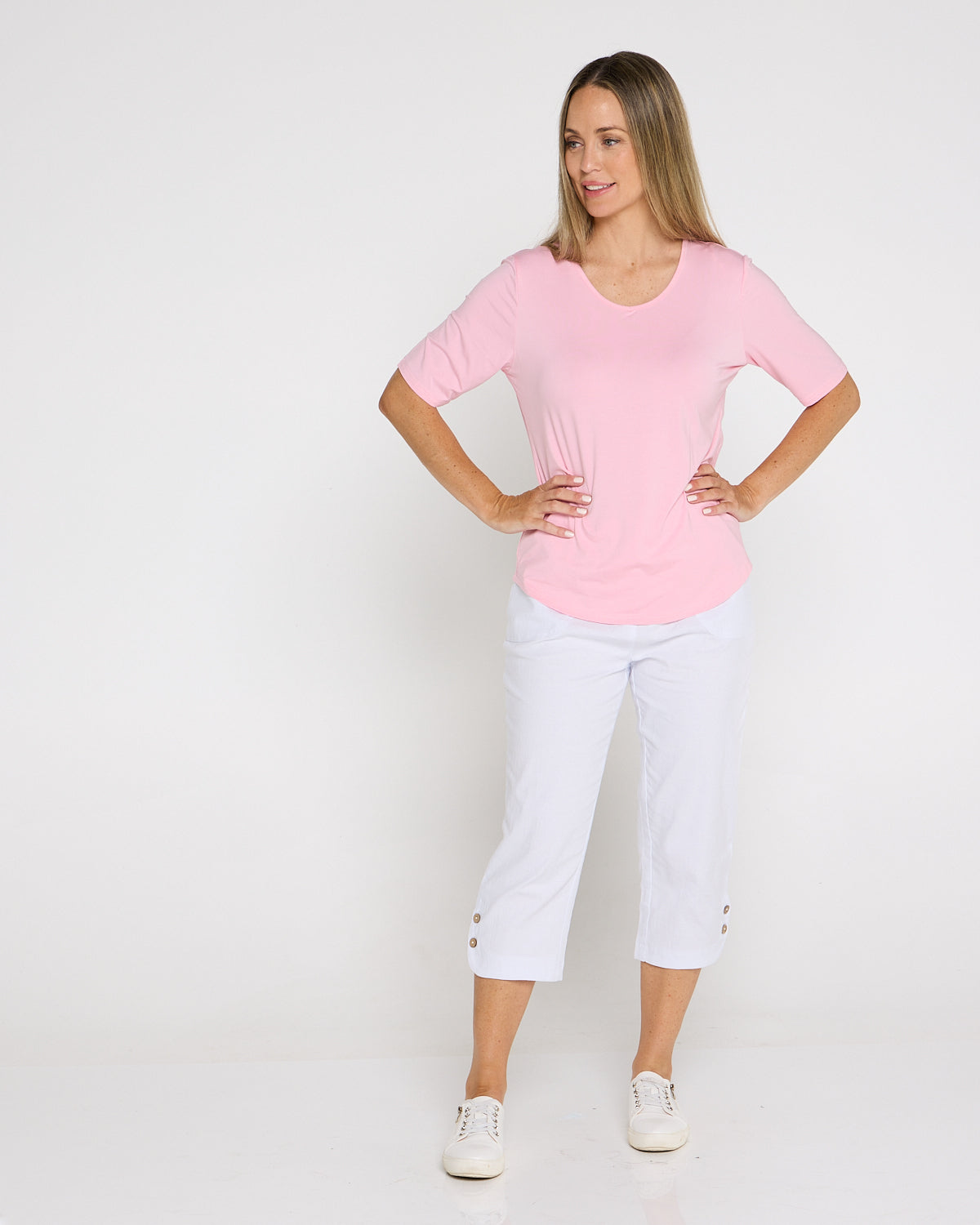 Belinda Modal Tee - Light Pink