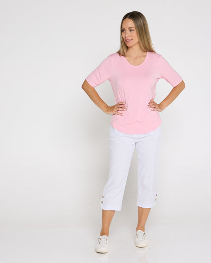 Belinda Modal Tee - Light Pink