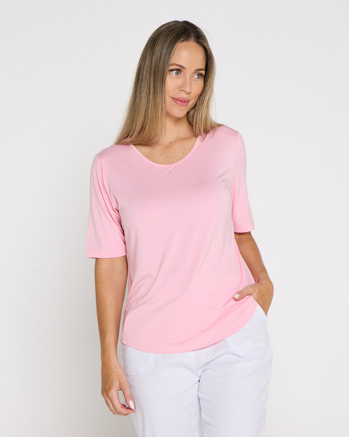 Belinda Modal Tee - Light Pink