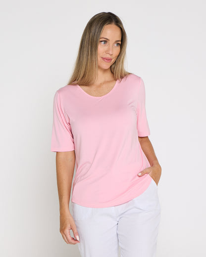 Belinda Modal Tee - Light Pink