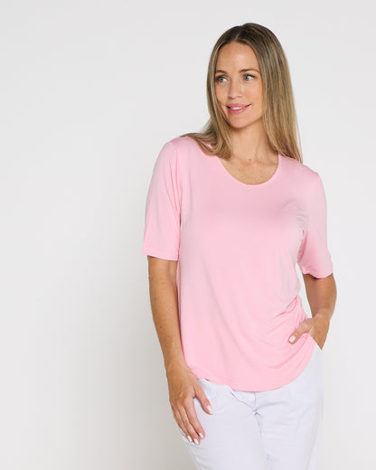 Belinda Modal Tee - Light Pink