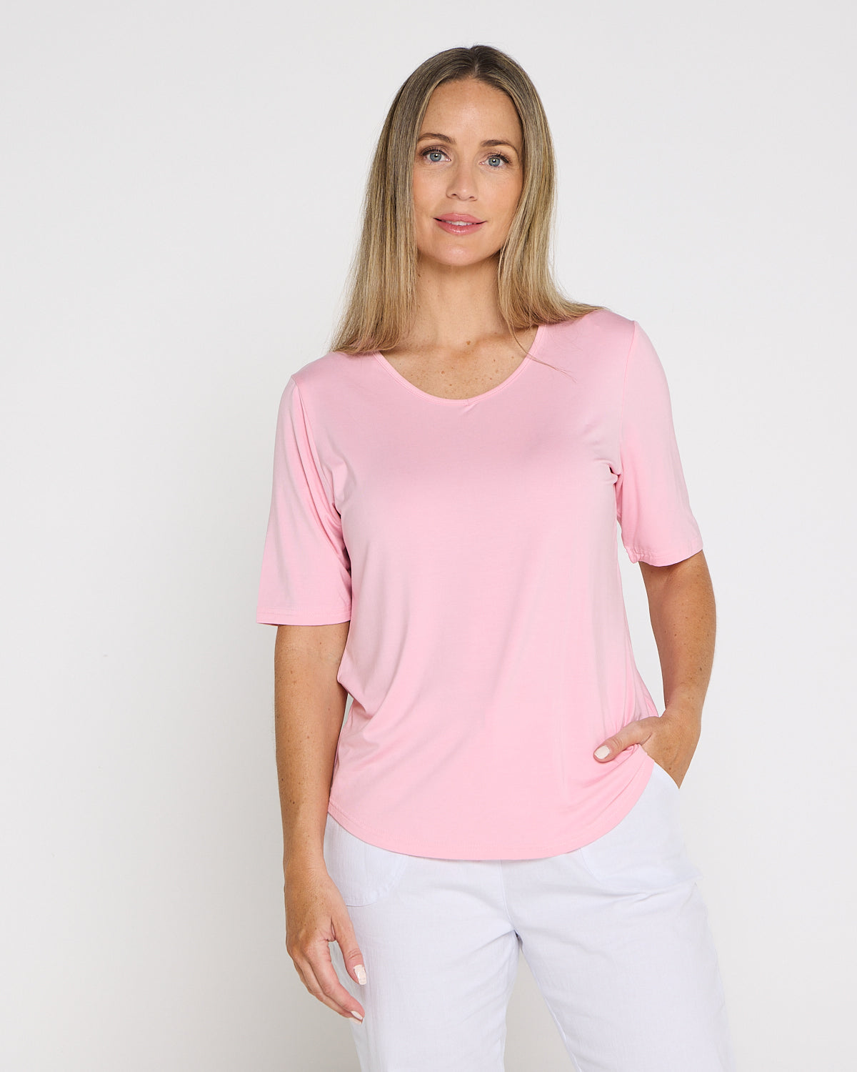 Belinda Modal Tee - Light Pink