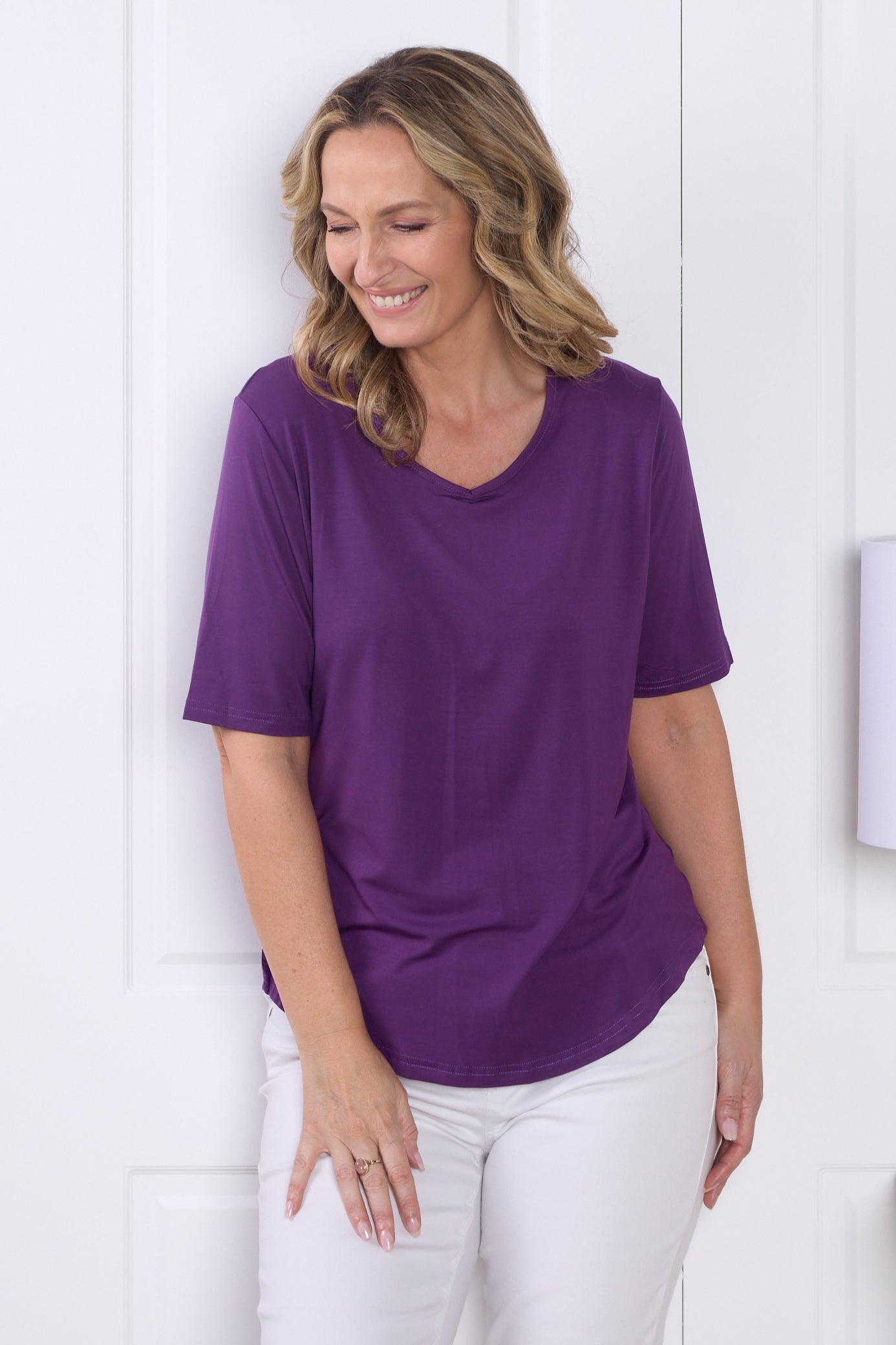 Belinda Modal Tee - Purple