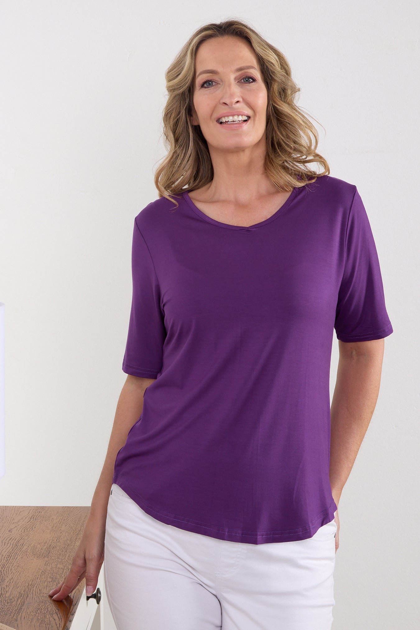 Belinda Modal Tee - Purple