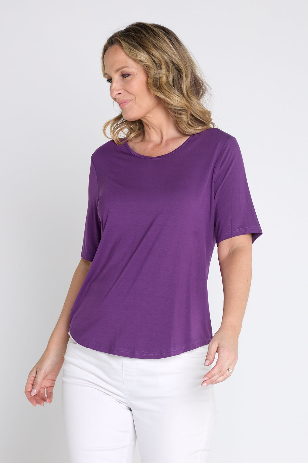 Belinda Modal Tee - Purple