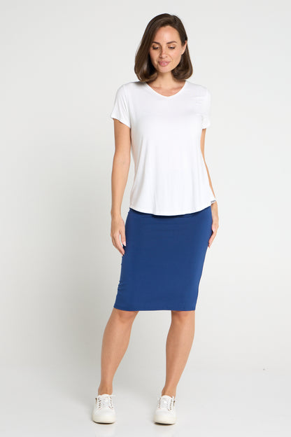 Antonia Modal Pencil Skirt - Navy