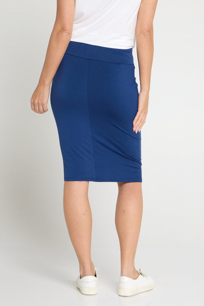 Antonia Modal Pencil Skirt - Navy