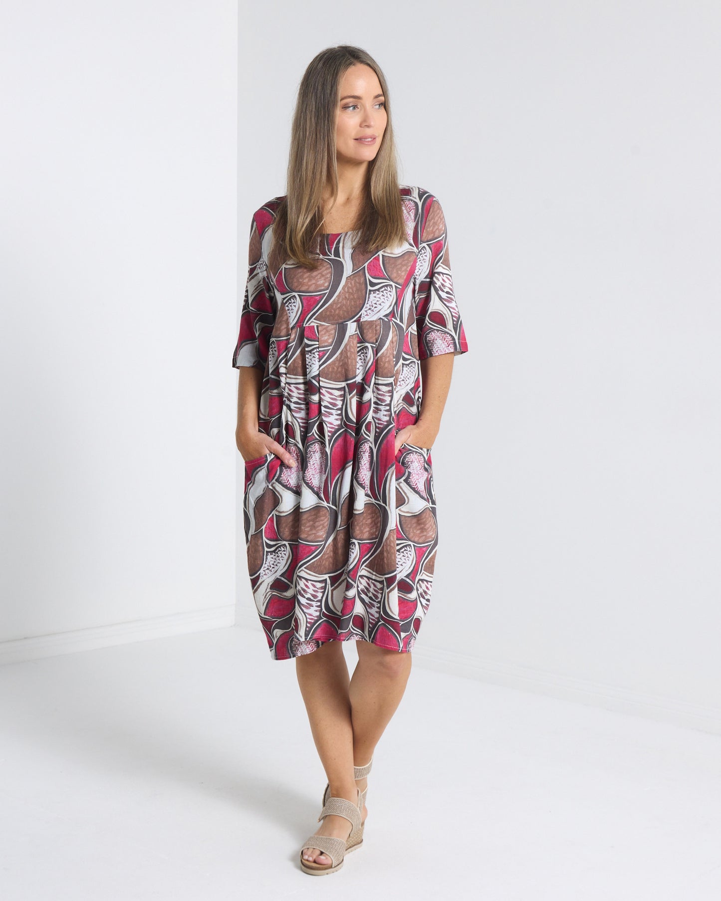 Delphi Dress - Earthen Mosaic