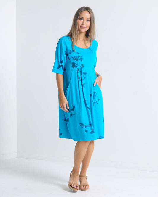 Delphi Dress - Turquoise Shadow