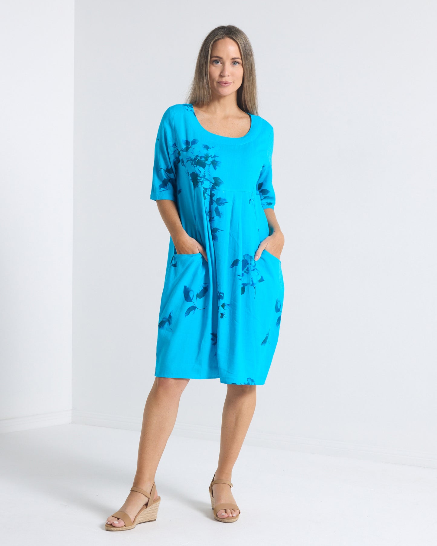 Delphi Dress - Turquoise Shadow