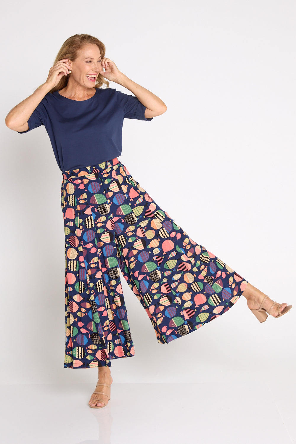 Vienna Palazzo Pants - Parrot Fish