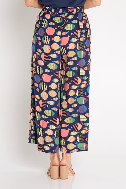 Vienna Palazzo Pants - Parrot Fish