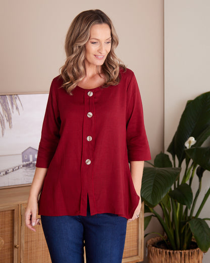 Samira Top - Burgundy