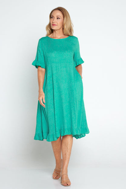 Nasira Linen Dress - Teal