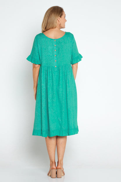 Nasira Linen Dress - Teal