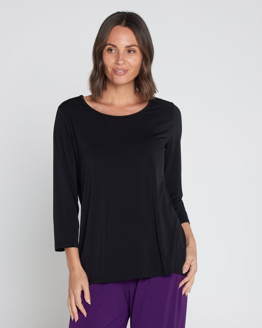 Camden Stretch Top - Black