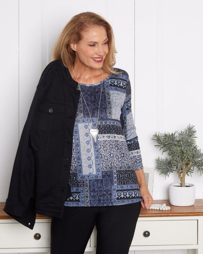 Camden Knit Top - Steel Tapestry