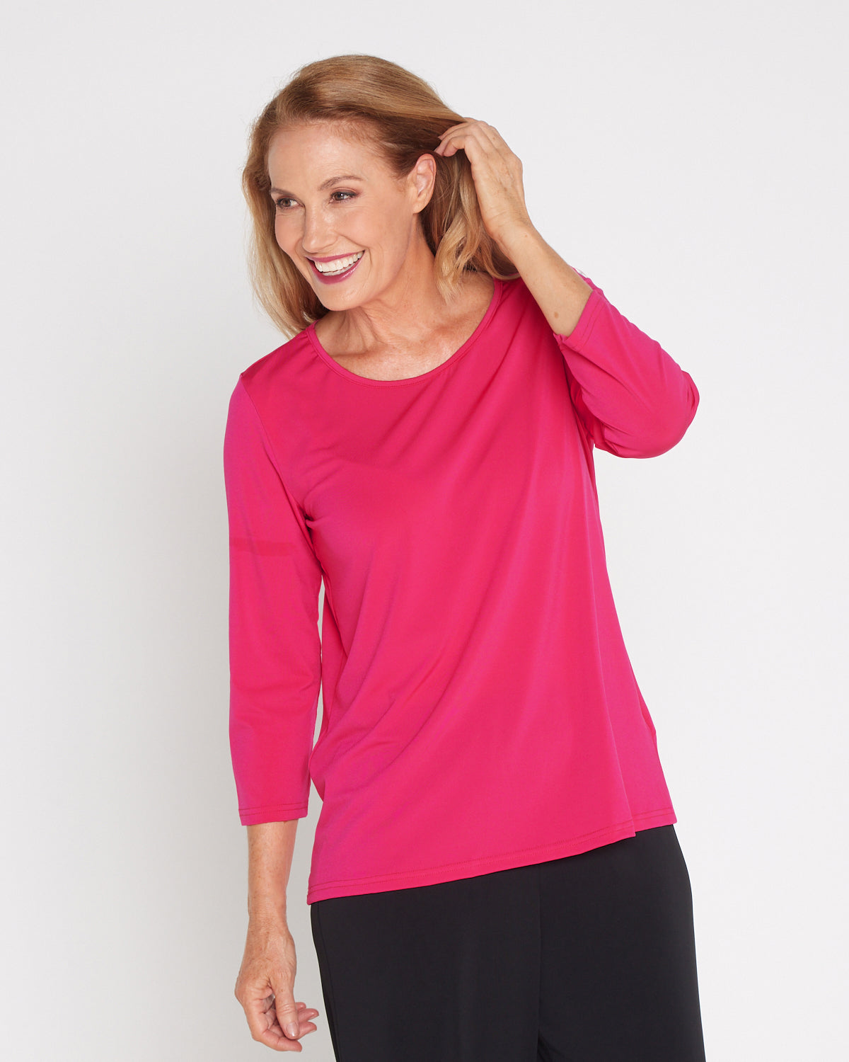 Camden Jersey Top - Hot Pink