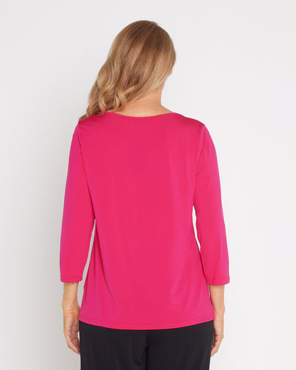 Camden Jersey Top - Hot Pink