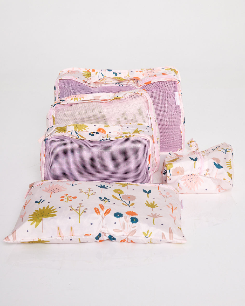 Travel Packing Organisers - Pink Protea