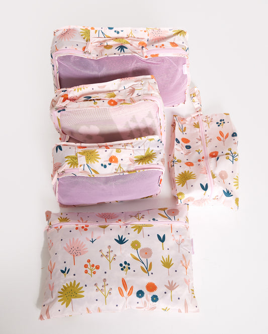 Travel Packing Organisers - Pink Protea