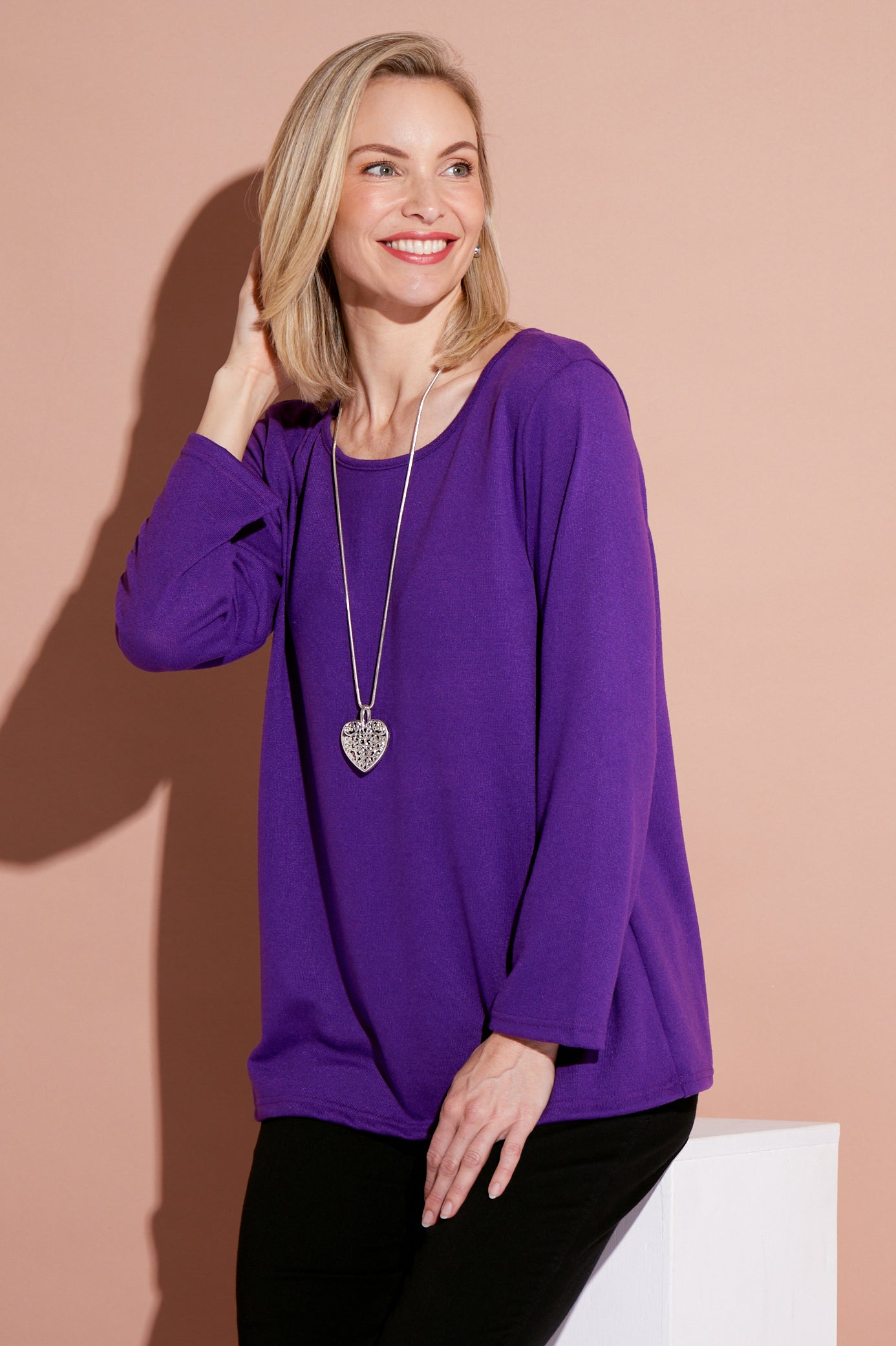 Rory Knit Top - Purple
