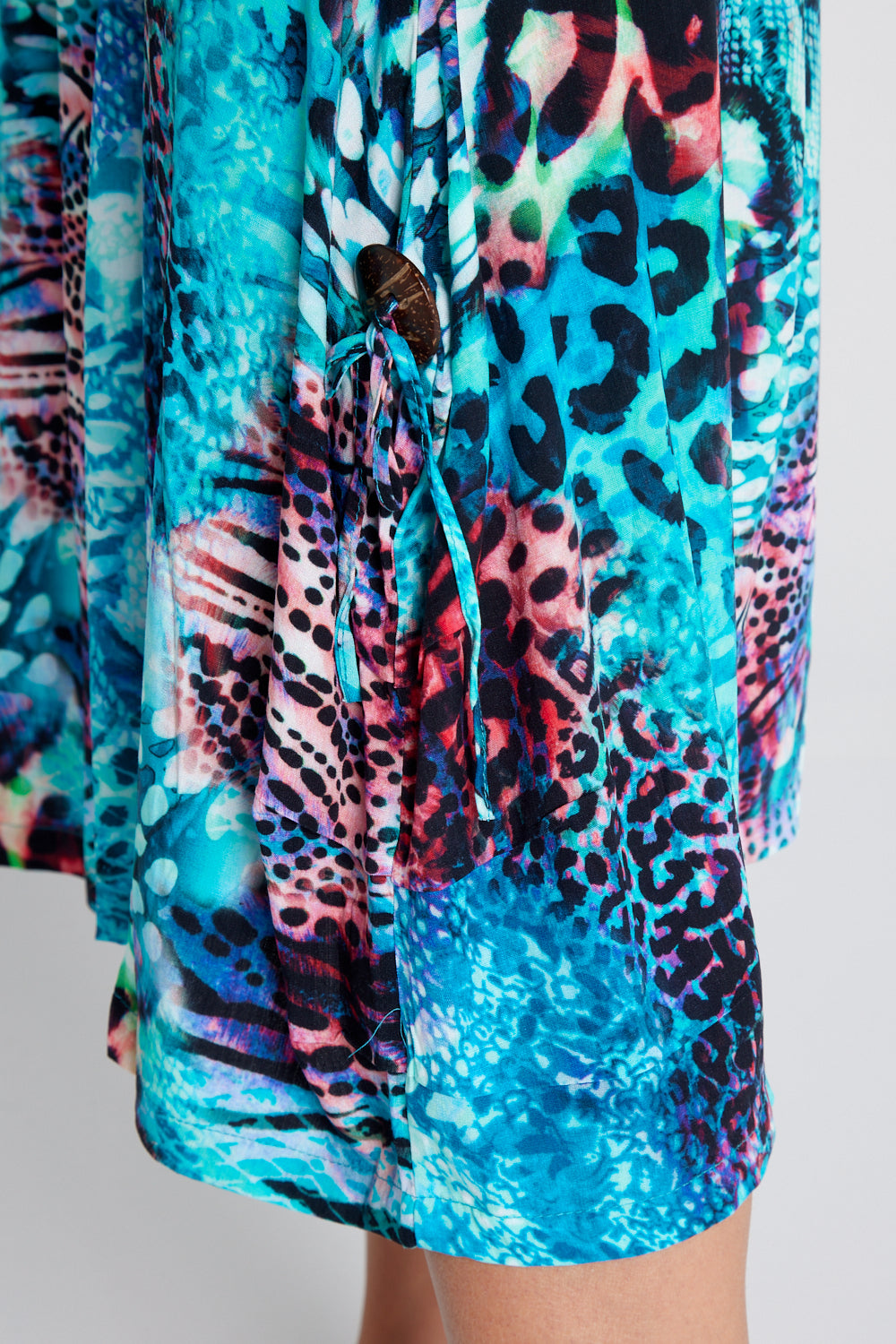 Alizee Dress - Aqua Animal