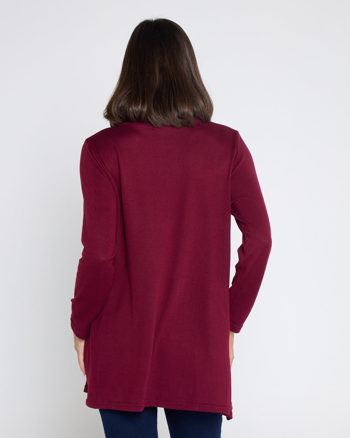 Lina Cowl Knit Tunic - Burgundy