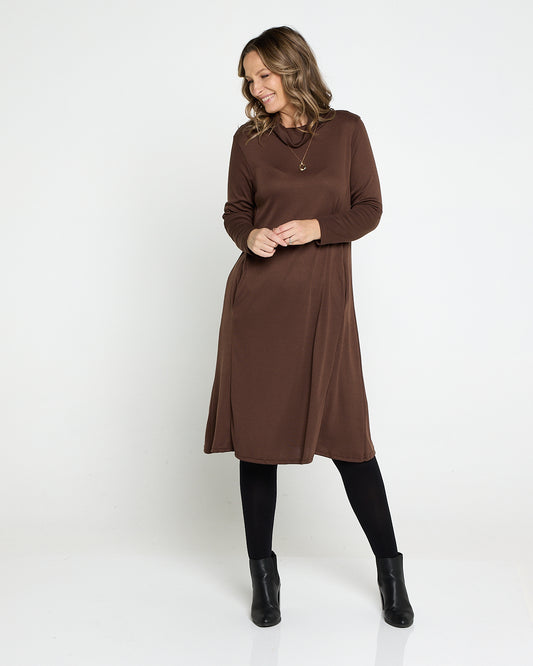 Astrid Tunic Dress - Chocolate