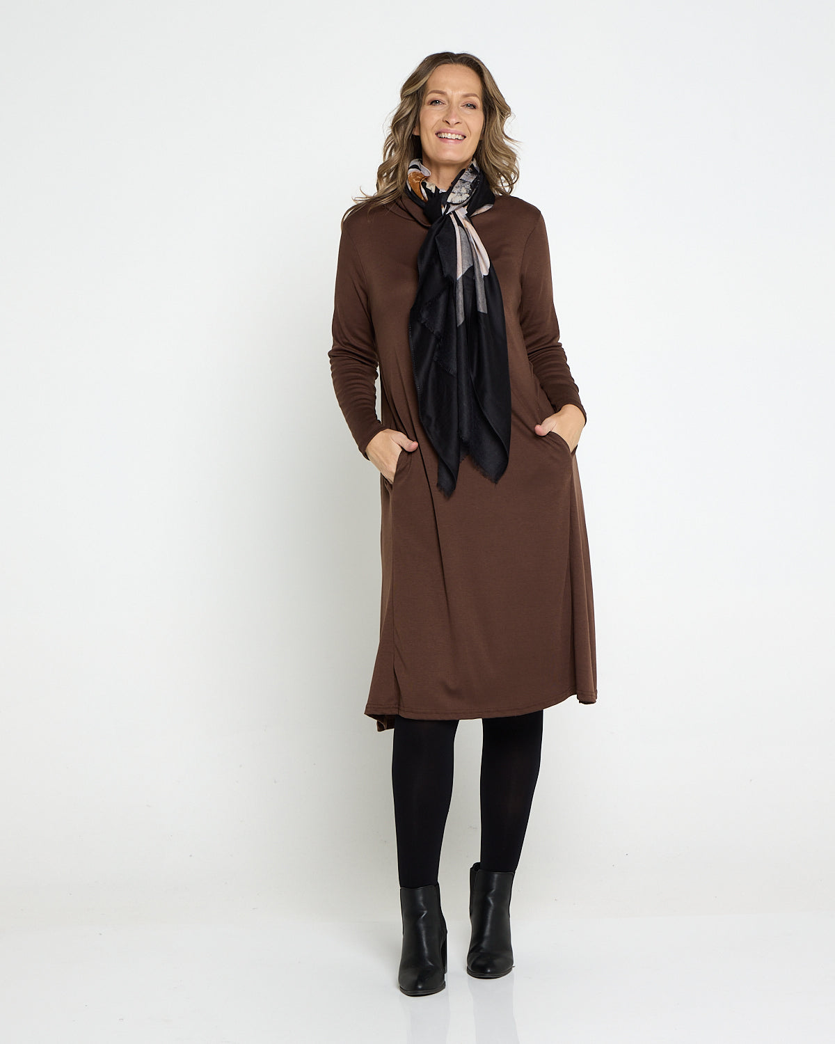 Astrid Tunic Dress - Chocolate
