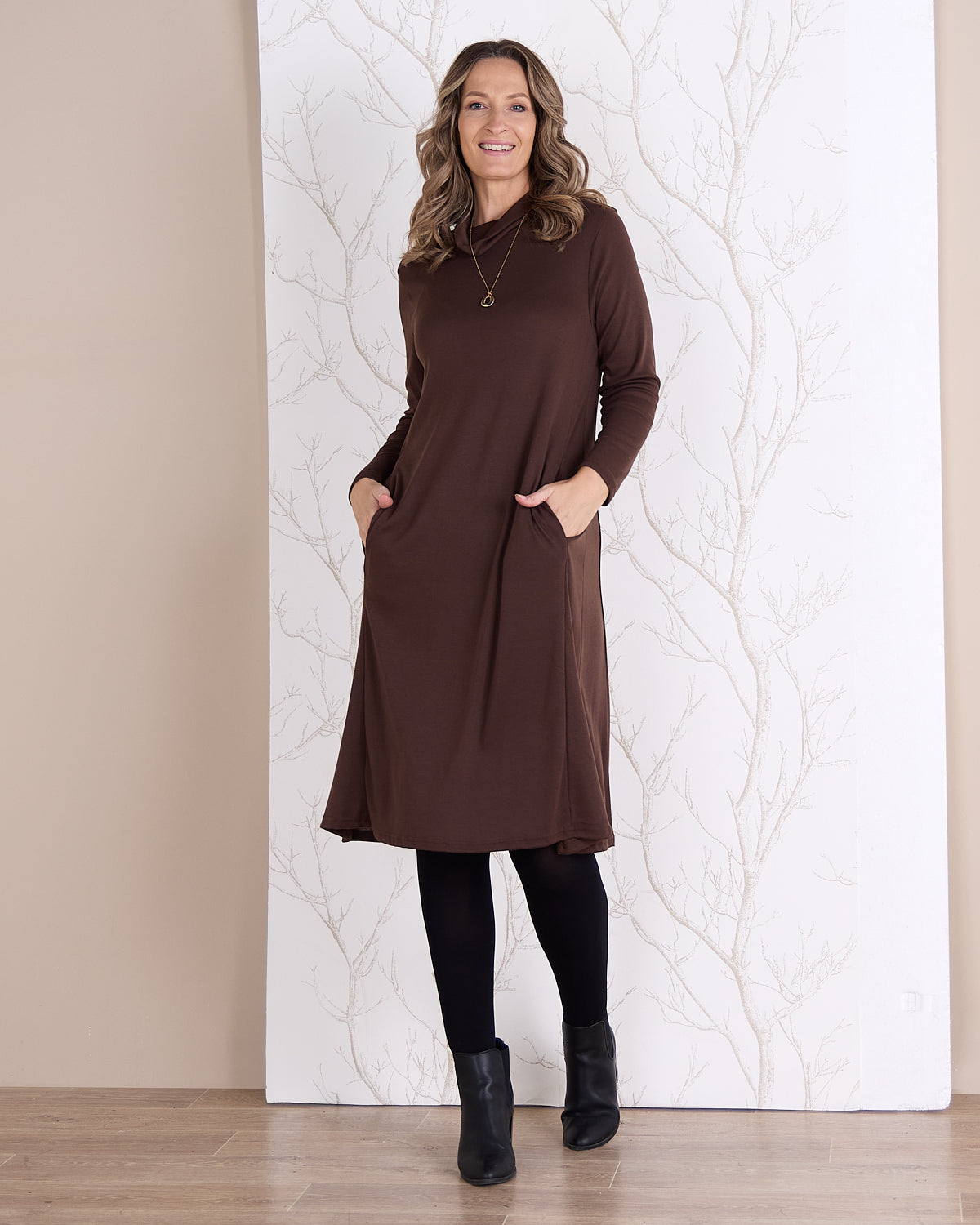 Astrid Tunic Dress - Chocolate