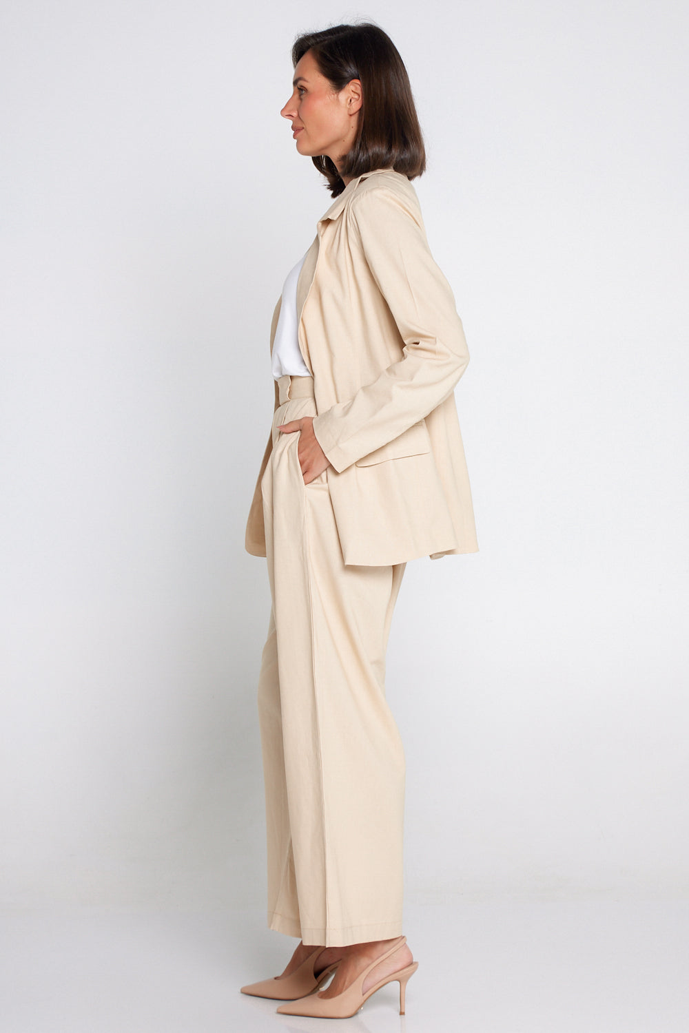 Mayfair Linen Trousers - Cream