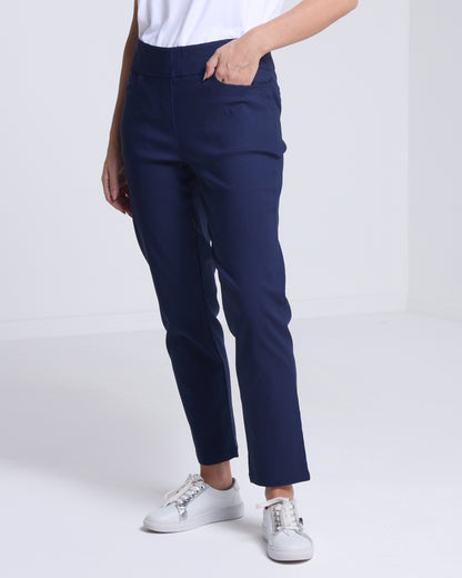 Dana Bengaline Capri Pants - Navy