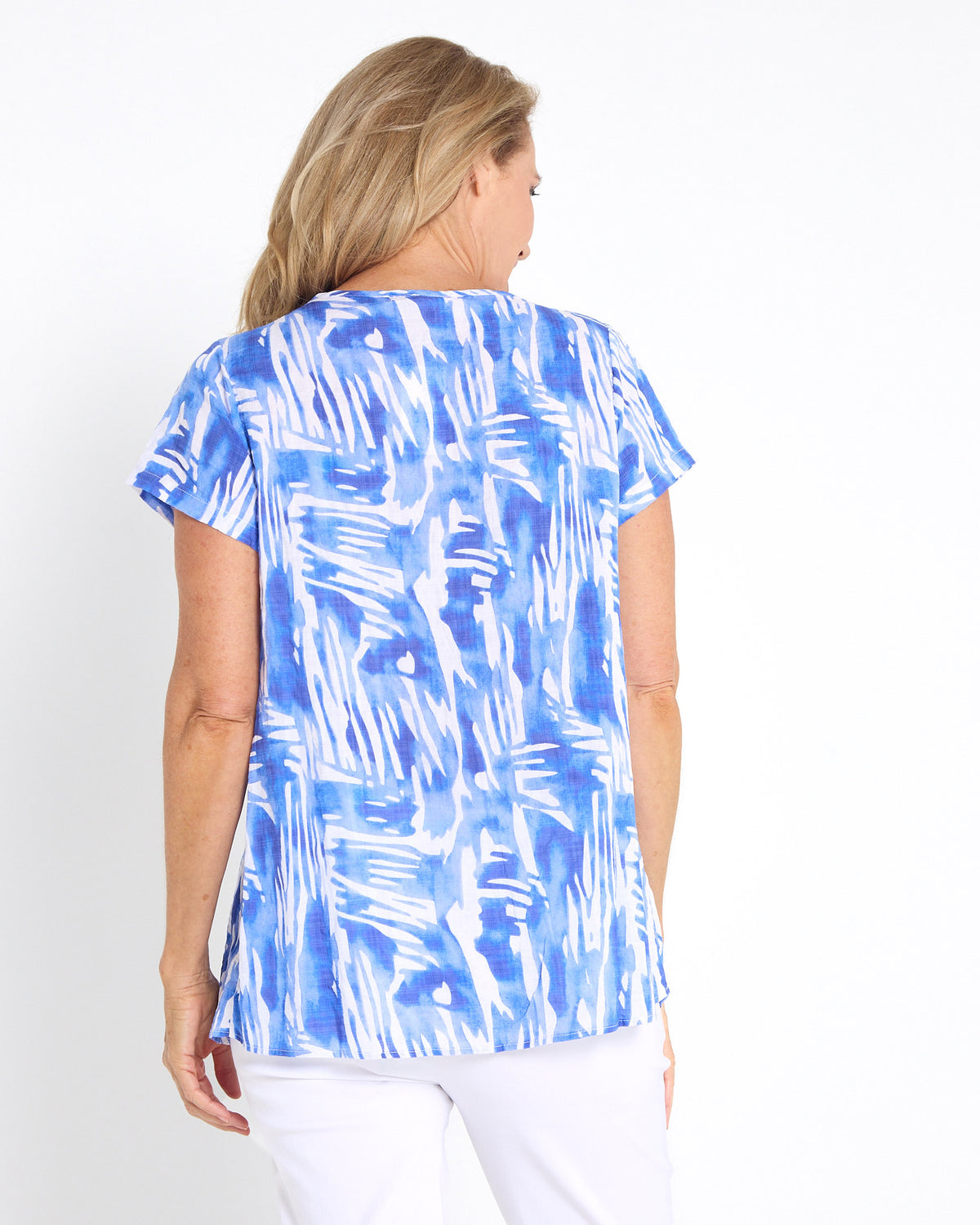 Carmody Cotton Pintuck Top - Blue Wash