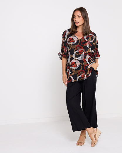 Aiko Linen Pants - Black