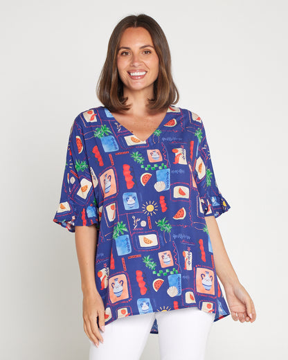 Farren Top - Indigo Summer