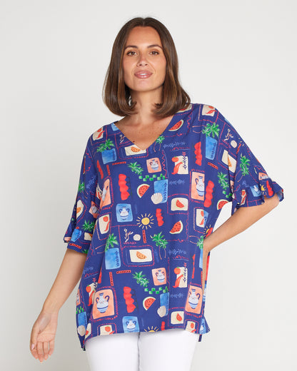 Farren Top - Indigo Summer