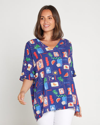 Farren Top - Indigo Summer