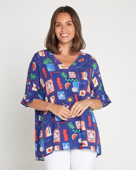 Farren Top - Indigo Summer