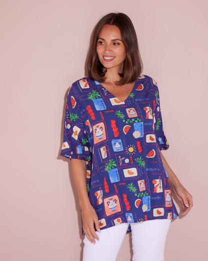 Farren Top - Indigo Summer